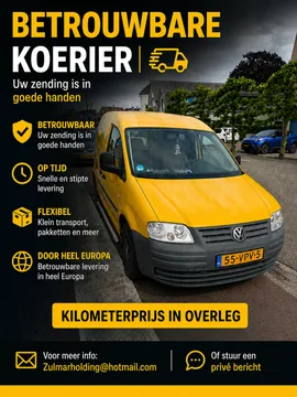 Vervoerder Kleine bestelwagen Volkswagen Caddy in Sliedrecht Nederland